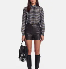 Princess goes Hollywood Blouse Olive Check Collar