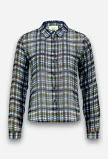 Princess goes Hollywood Blouse Olive Check Collar
