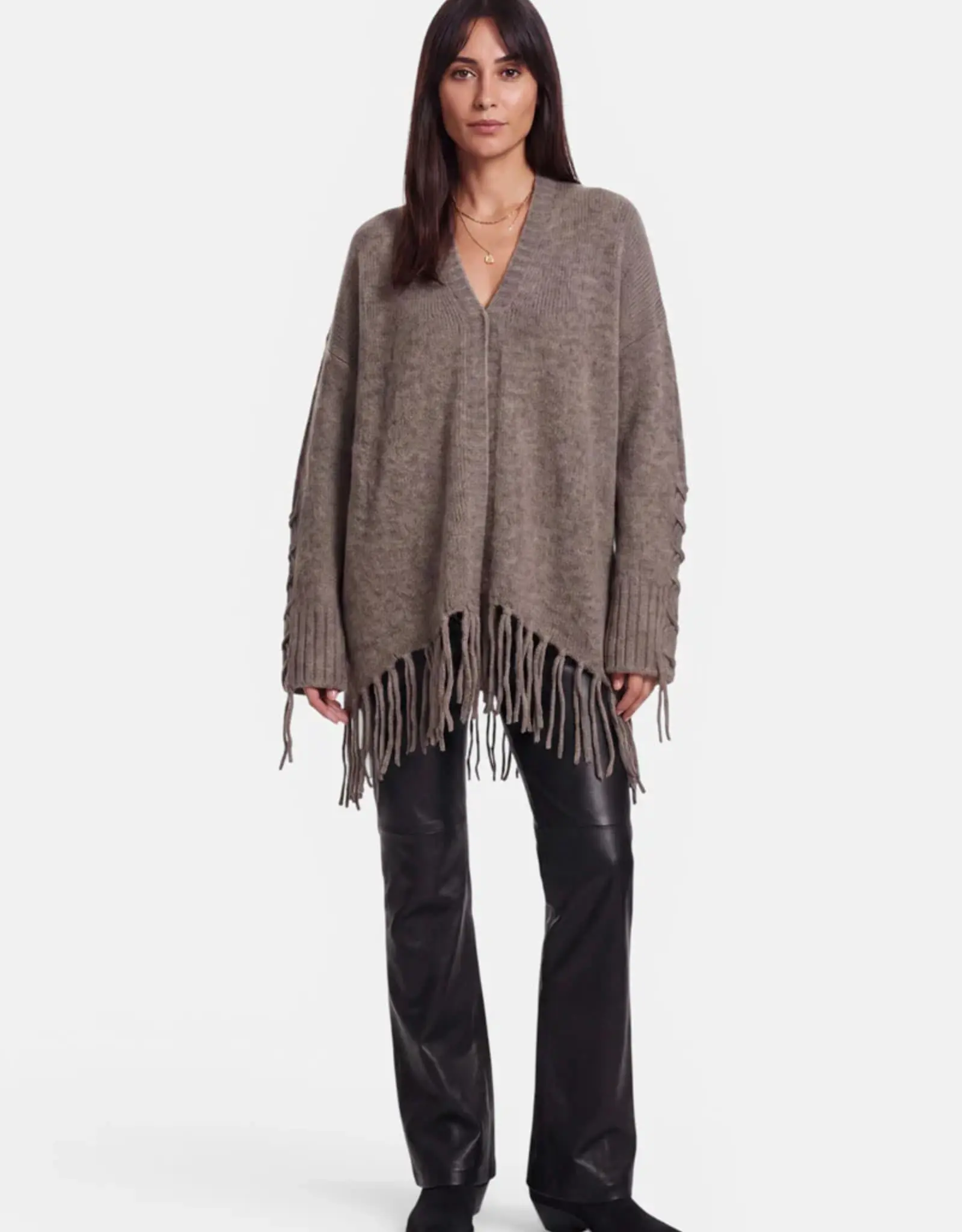 Princess goes Hollywood Vest Fringes Lace taupe
