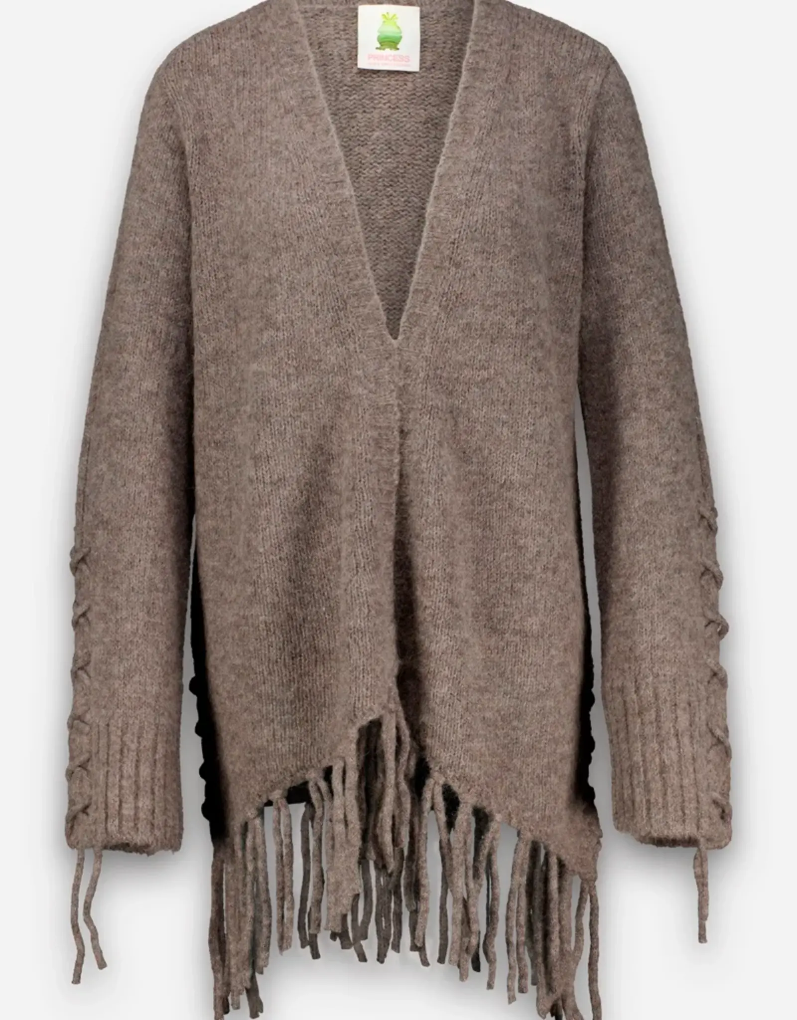 Princess goes Hollywood Vest Fringes Lace taupe