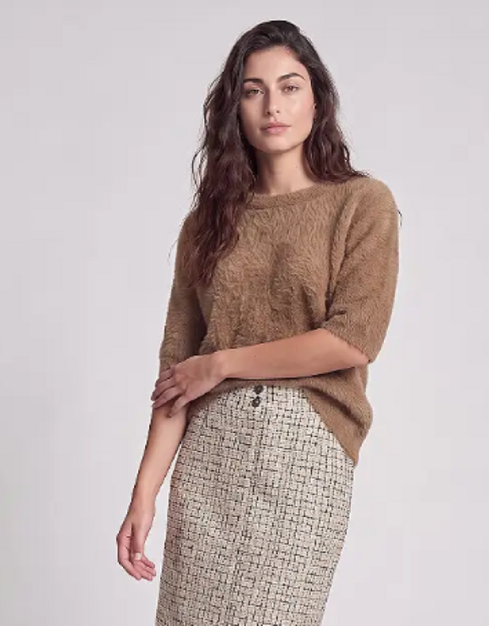 Marc Aurel Pullover Pelzoptik Mud K-Mouw