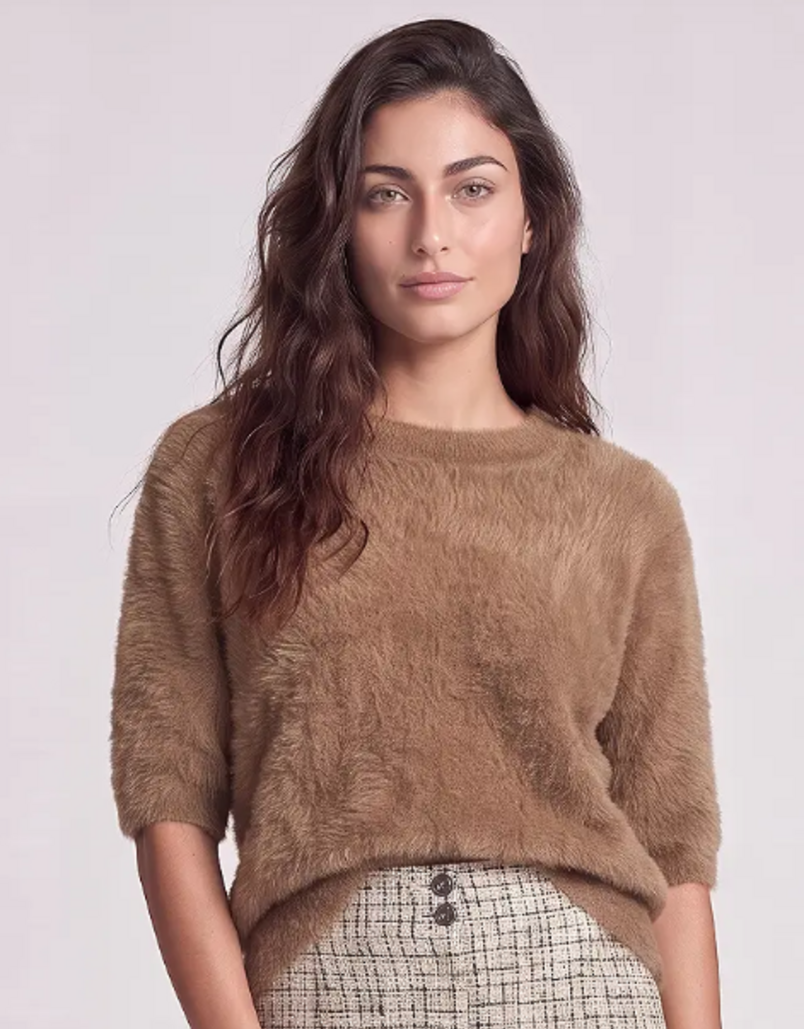 Marc Aurel Pullover Pelzoptik Mud K-Mouw