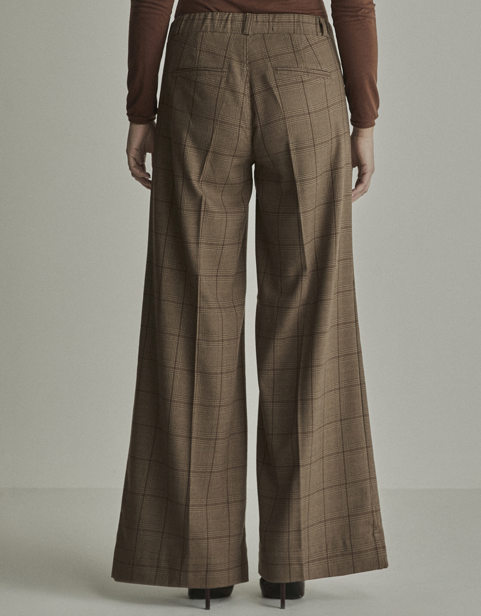Para MI Pantalon Lizzy/ Check Deep Brown Ruit
