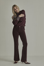 Para MI Pantalon Jade Vintage Corduroy Burgundy Red