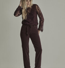 Para MI Pantalon Bobby Vintage Corduroy Burgundy Red