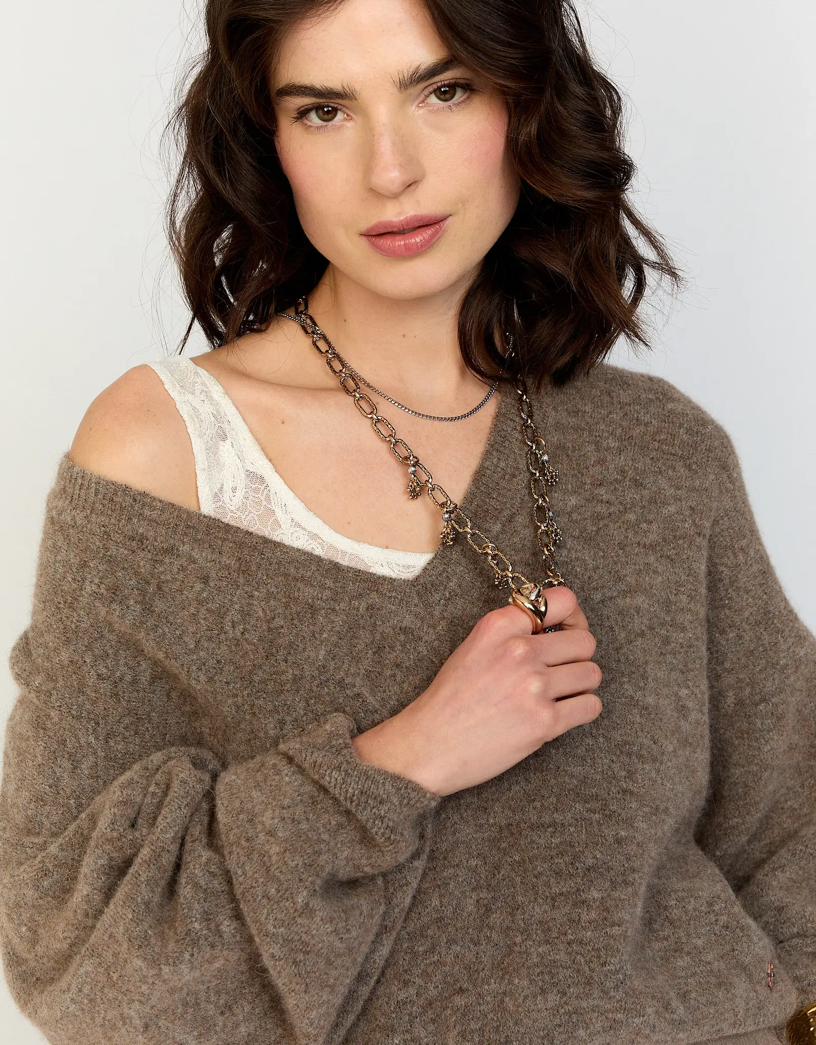 Bellamy Pullover Poppy Taupe Melange