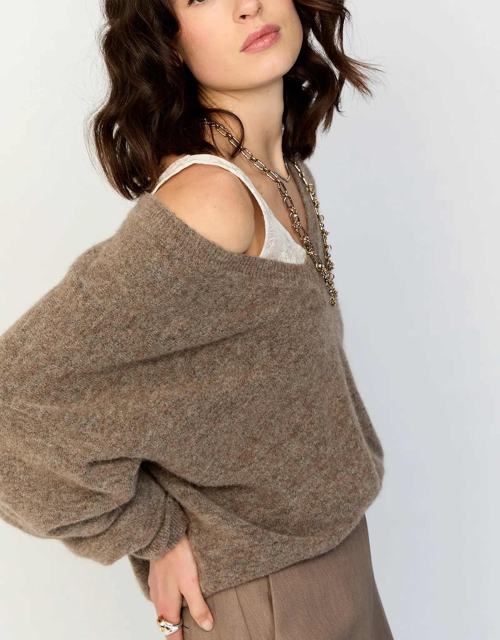 Bellamy Pullover Poppy Taupe Melange