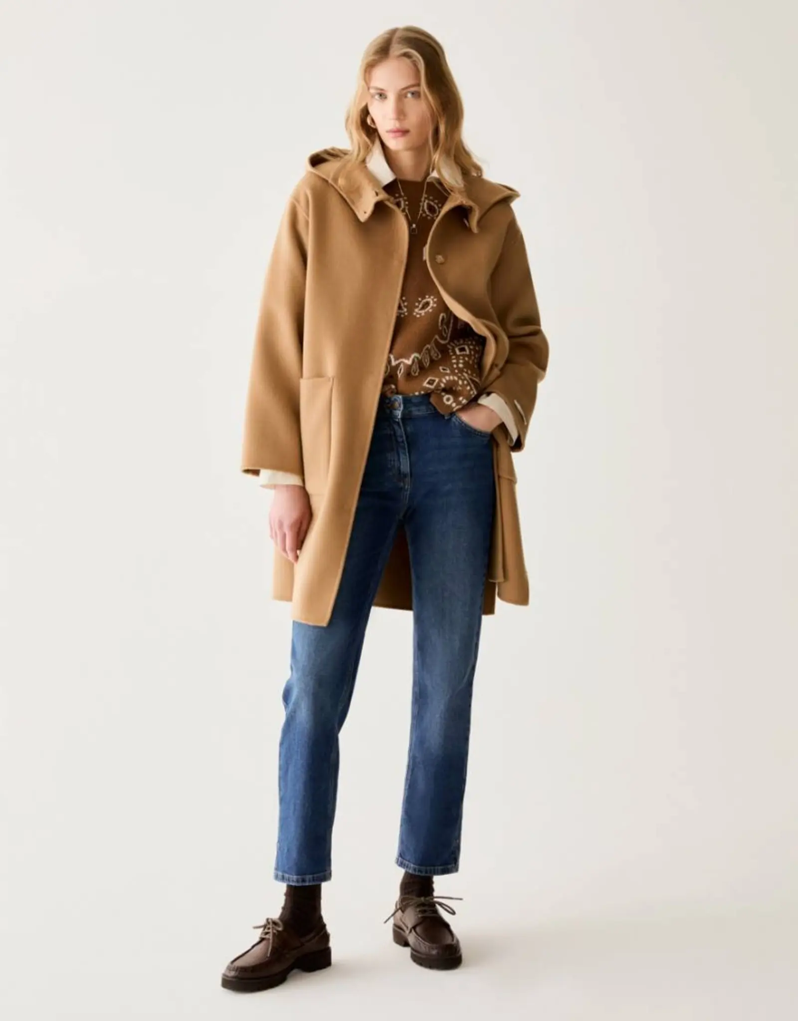 PENNYBLACK Nembi Capuchon  Mantel Camel