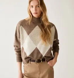 PENNYBLACK Pullover Andore Wybert Block Beige Bruin Creme