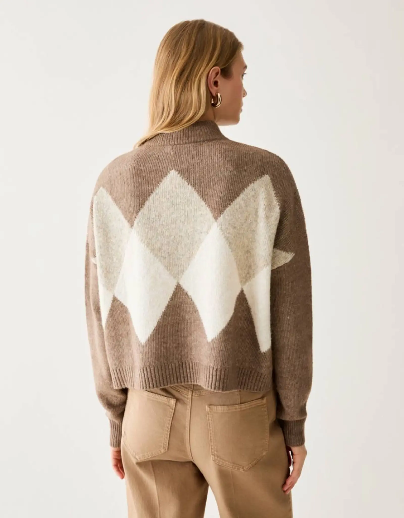 PENNYBLACK Pullover Andore Wybert Block Beige Bruin Creme