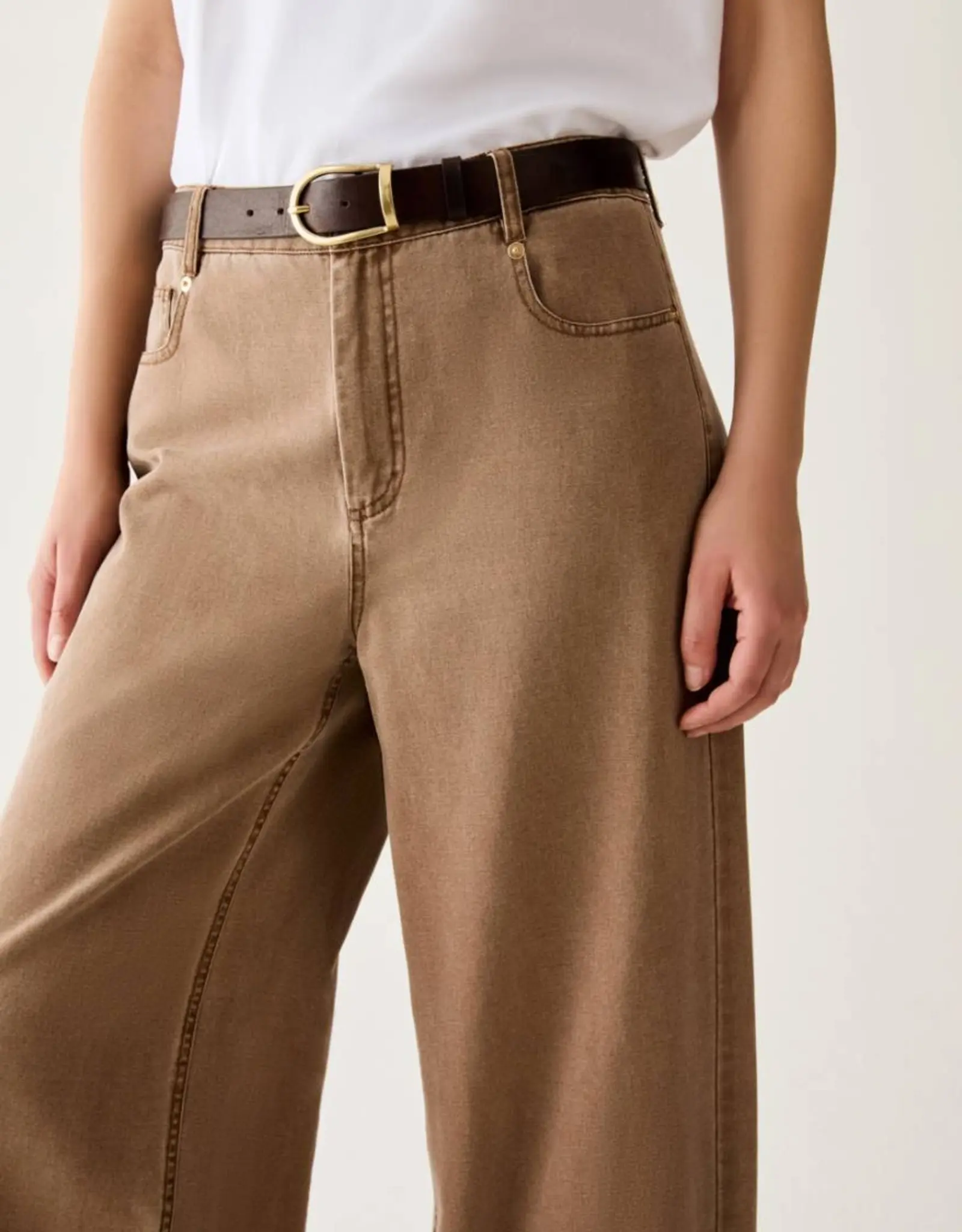PENNYBLACK Grammo Jeans Wijd Tabacco