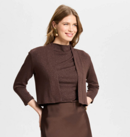 Swing Glitter Vestje 3/4 mouw Donker Brown