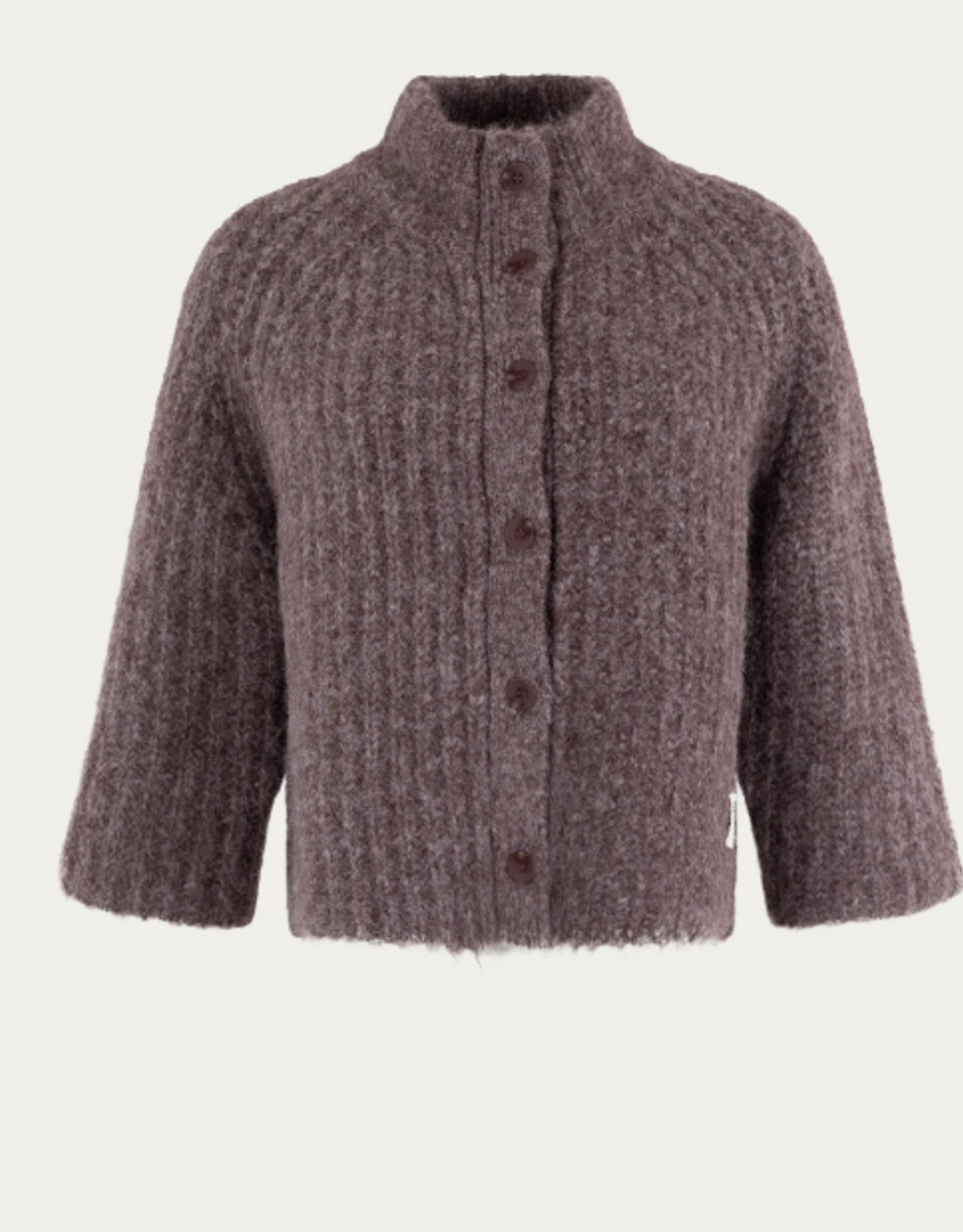Moscow Vest Robin 3/4/ Mouw Coffee Bean Solid