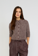 Moscow Vest Robin 3/4/ Mouw Coffee Bean Solid