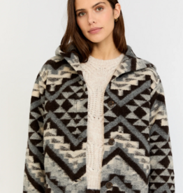 Moscow Vest Fabienne Jacquard Bruin Grijs