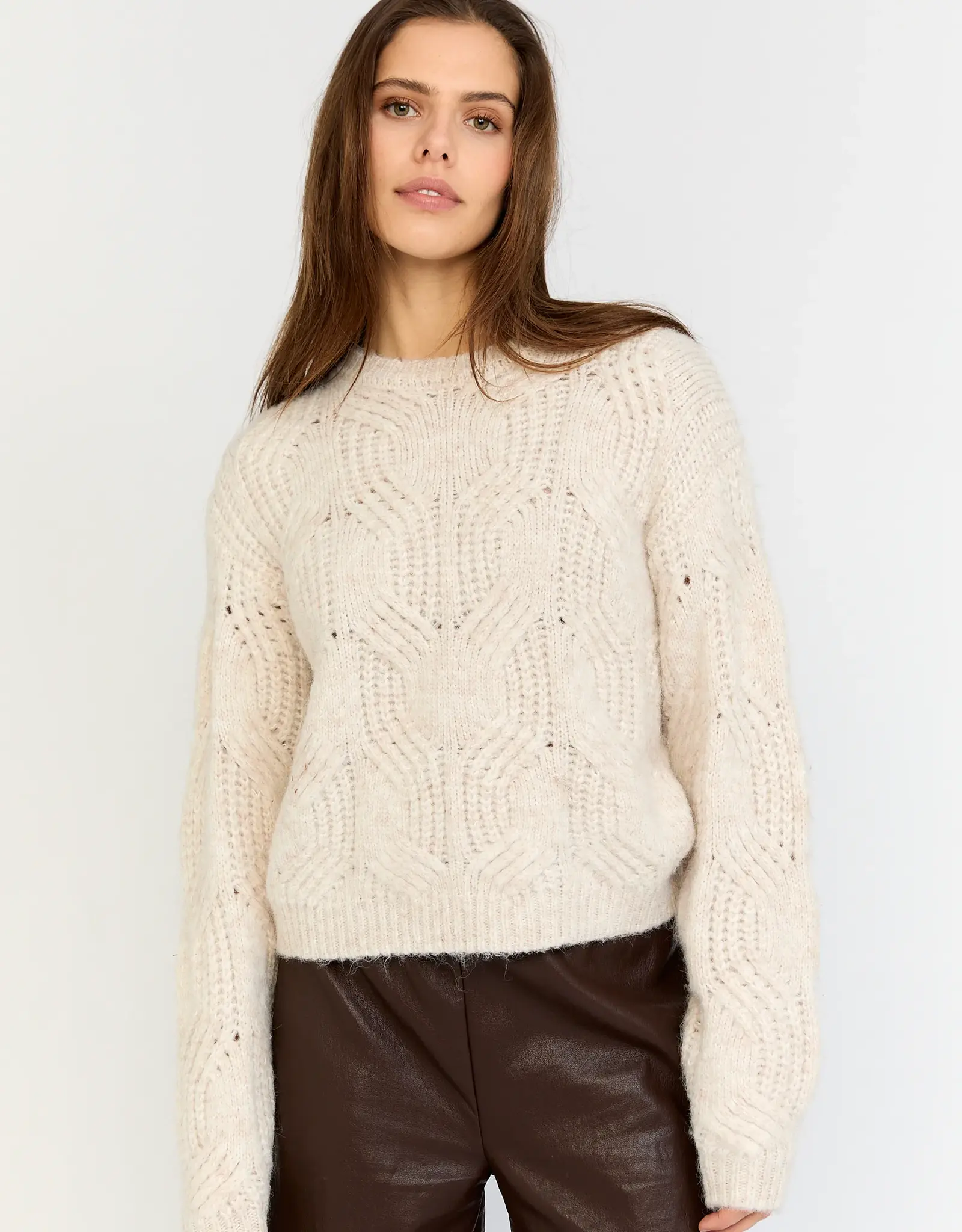 Moscow Pullover NeroCable Beige Solid