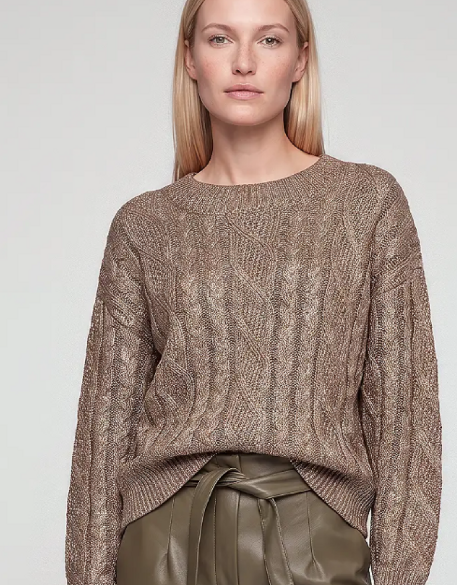 Marc Aurel Pullover Metallic Kabel Taupe
