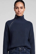 Marc Aurel Pullover A-Symetrische Rits Blue Varied