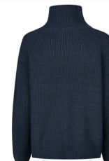 Marc Aurel Pullover A-Symetrische Rits Blue Varied