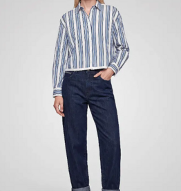 Marc Aurel Blouse Blauw Wit Streep