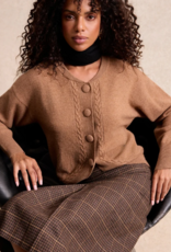 Leo&Ugo Vest Mathilde met Kabel Front Camel