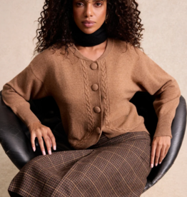 Leo&Ugo Vest Mathilde met Kabel Front Camel