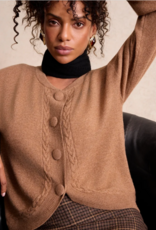 Leo&Ugo Vest Mathilde met Kabel Front Camel