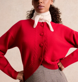 Leo&Ugo Vest Mathilde met een Kabel Front Rood