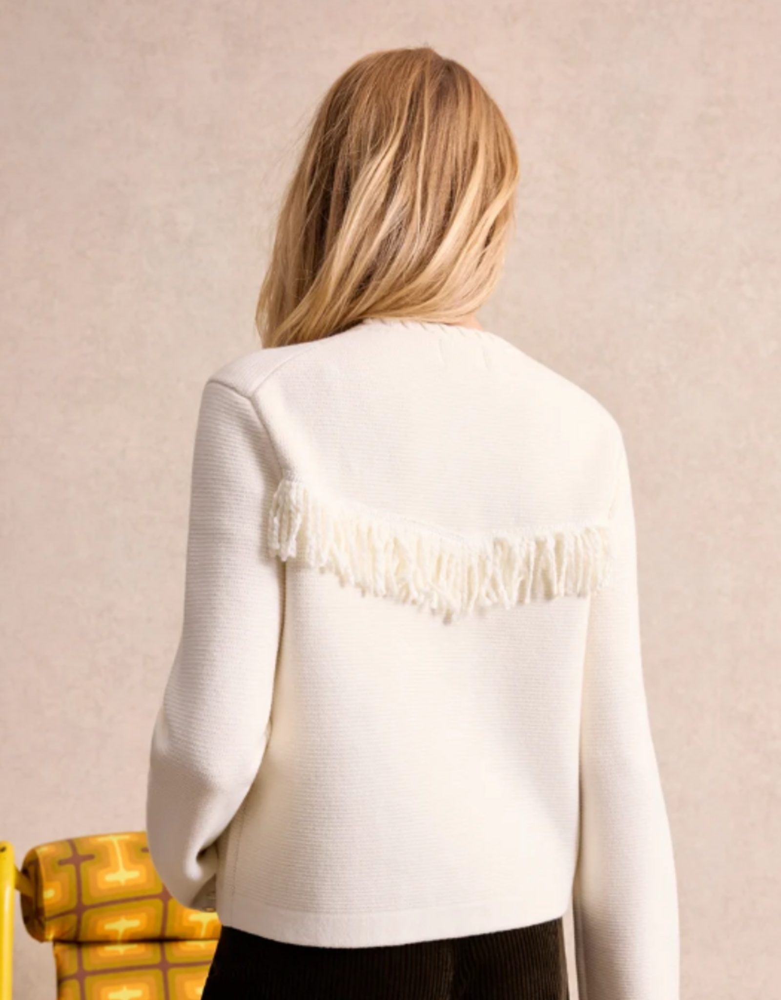 Leo&Ugo Vest Amalia Off White Fringe