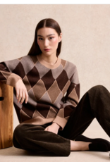 Leo&Ugo Pullover Ruit Brown Beige