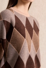 Leo&Ugo Pullover Ruit Brown Beige