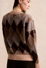 Leo&Ugo Pullover Ruit Brown Beige