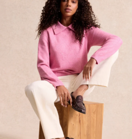 Leo&Ugo Pullover Polo Pailletten Pink