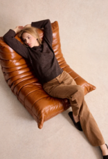 Leo&Ugo Pullover Polo Pailletten Brown