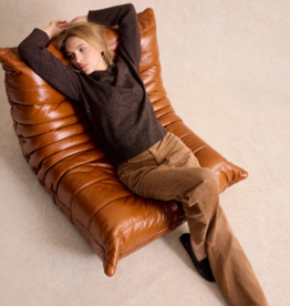Leo&Ugo Pullover Polo Pailletten Brown