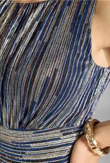 Swing Jurk Cocktail Pleated Navy/Multi