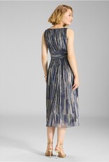 Swing Jurk Cocktail Pleated Navy/Multi