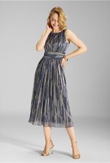 Swing Jurk Cocktail Pleated Navy/Multi