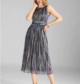 Swing Jurk Cocktail Pleated Navy/Multi