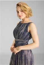 Swing Jurk Cocktail Pleated Navy/Multi