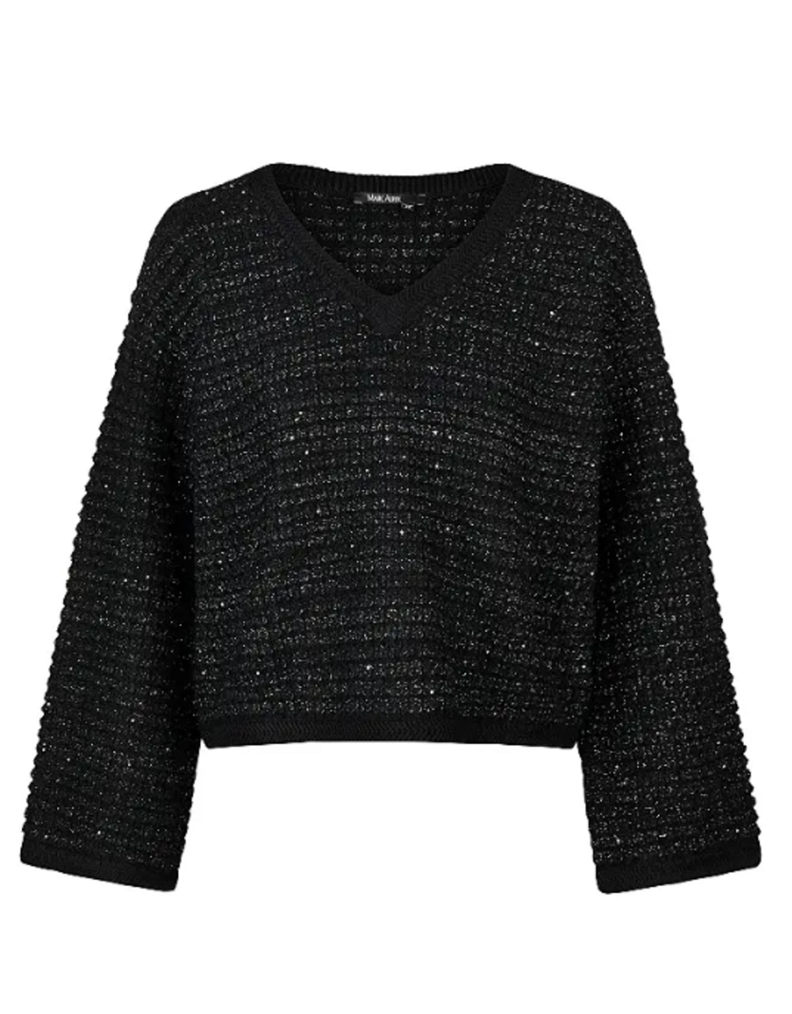 Marc Aurel Pullover V-Hals Glitter Zwart