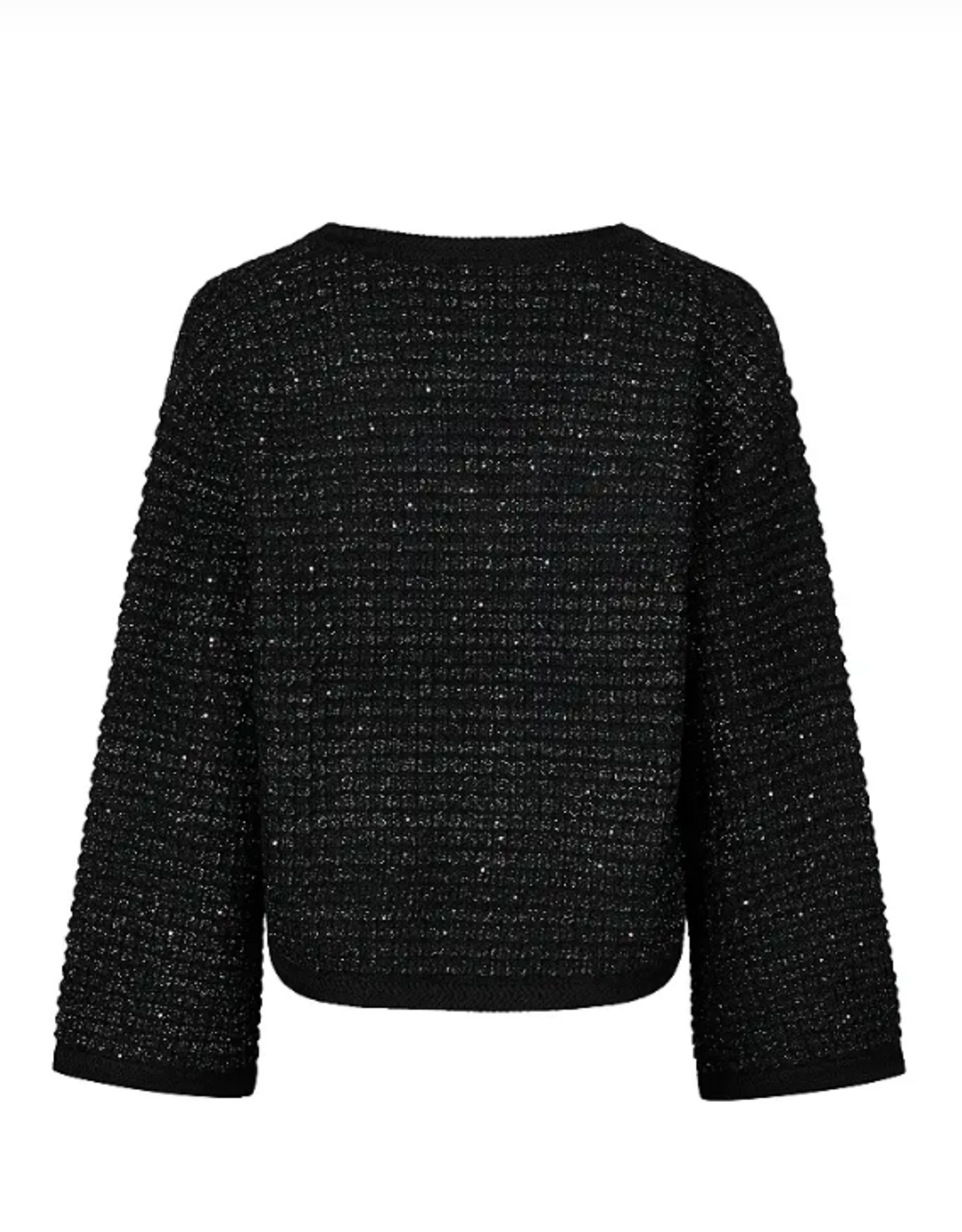 Marc Aurel Pullover V-Hals Glitter Zwart