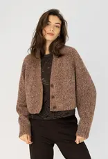 Anna Blue Vest Rumi V-Hals Bruin Gemeleerd