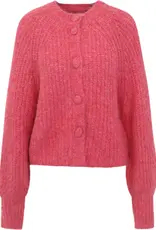 Anna Blue Vest Brook Ballon Mouw Pink