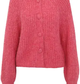 Anna Blue Vest Brook Ballon Mouw Pink