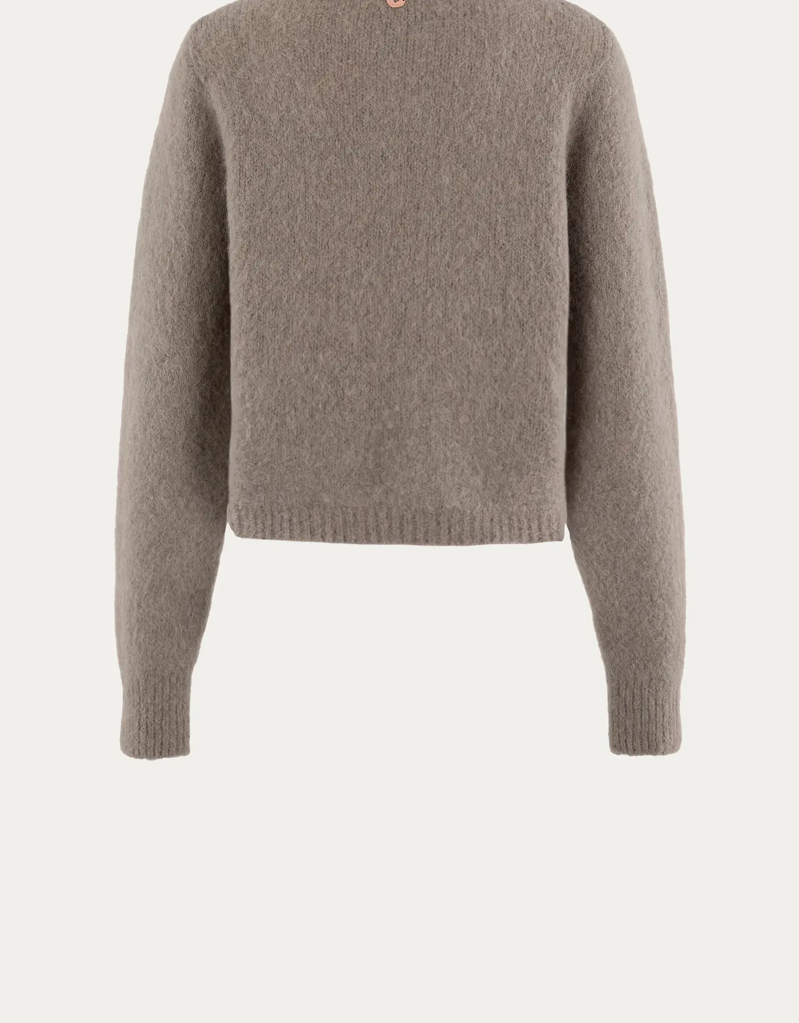 Bellamy Pullover Thine R-Hals Taupe Solid
