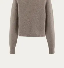 Bellamy Pullover Thine R-Hals Taupe Solid