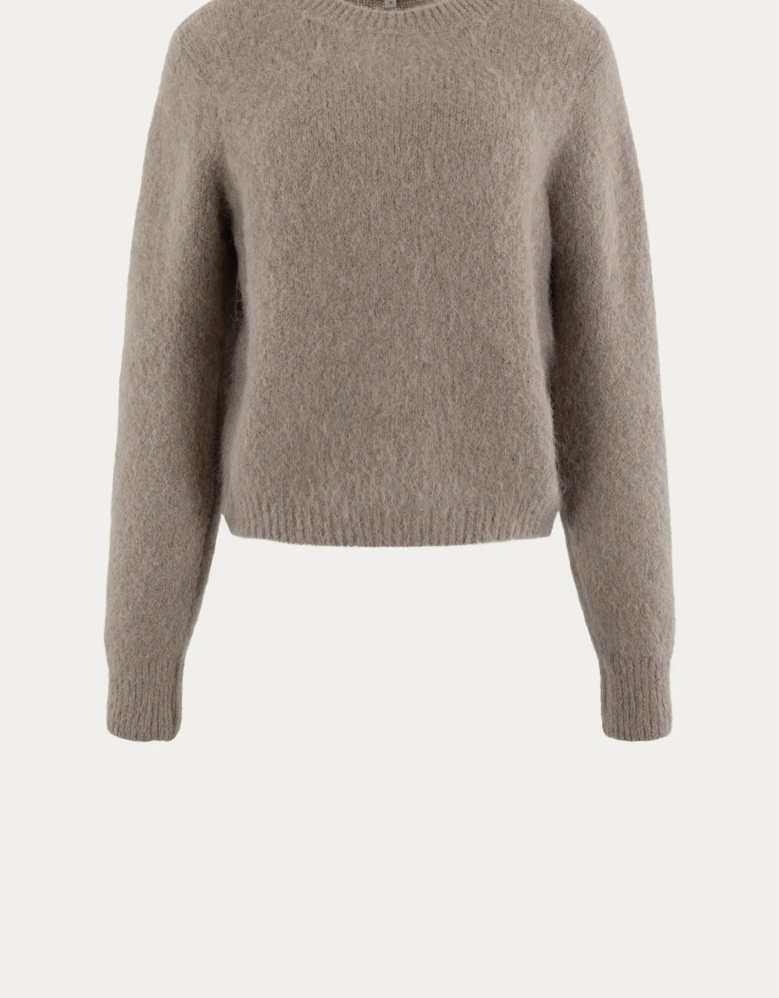 Bellamy Pullover Thine R-Hals Taupe Solid