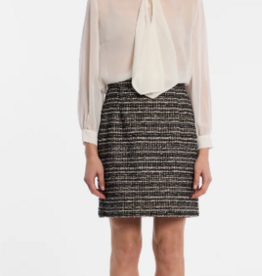 Ana Alcazar Tweed Zwart Gemeleerd Rokje