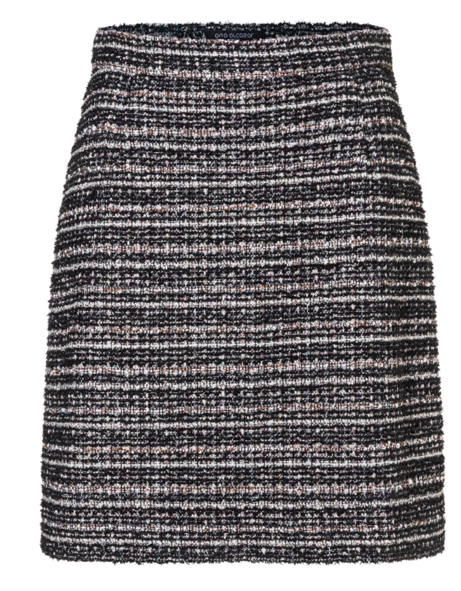 Ana Alcazar Tweed Zwart Gemeleerd Rokje